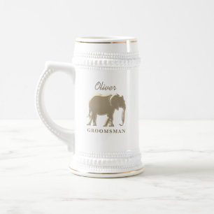 Caneca De Cerveja Presente Personalizado para Padrinho de Ouro Elefa