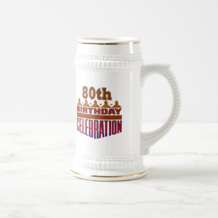 Caneca De Cerveja presentes da celebração do aniversário do 80