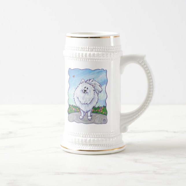 Caneca De Cerveja Presentes e acessórios da Pomerânia Branca (Direita)