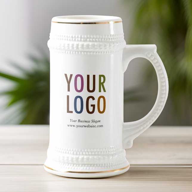 Caneca De Cerveja Promocional de logotipo da empresa personalizada d (MISOOK White Ceramic Beer Stein with Logo)