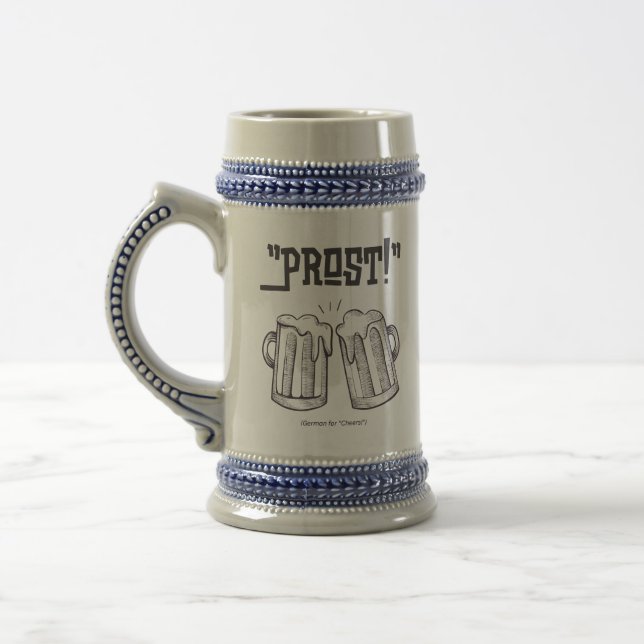 Caneca De Cerveja prost! (brinde em alemão) (Esquerda)