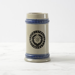 Caneca De Cerveja Proteção de Runa Viking Dragão