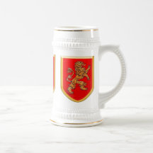 Protetor medieval de três leões