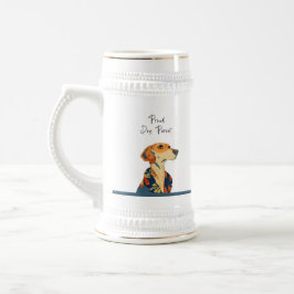 Caneca De Cerveja Proud Dog Parent Mug – Vintage Orange Pup Illustra