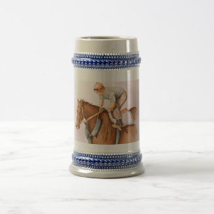 Caneca De Cerveja Race Horse e Jockey