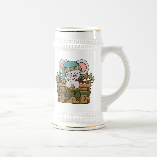 Caneca De Cerveja Rato do Natal na cesta (Direita)