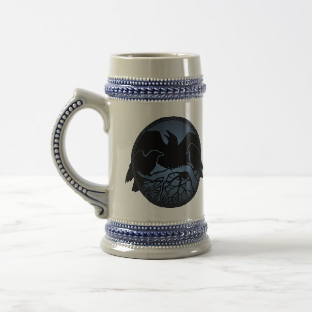Caneca de cerveja Raven Art Mug Wild Bird Beer Mug (Esquerda)