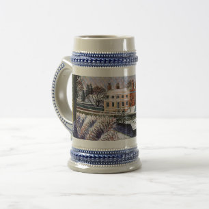 Caneca De Cerveja Raviliação - Vítima no inverno, belas artes Mug