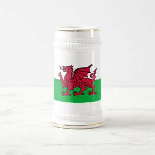 Caneca De Cerveja Red Dragon Celtic Flag & Welsh