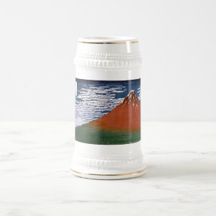 Caneca De Cerveja Red Fuji, Aka Fujiyama Volcano Katsushika Hokusai