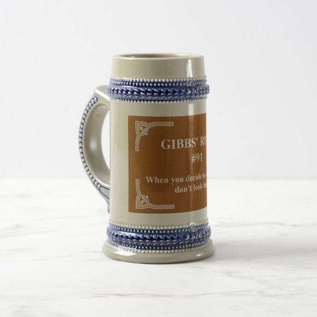 Caneca De Cerveja regra 91 de Gibbs (Frente Esquerda)