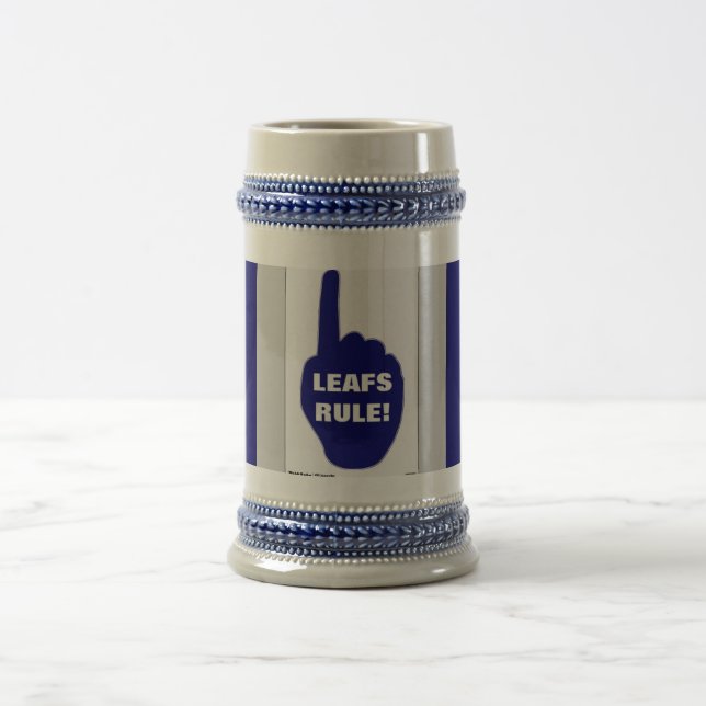 CANECA DE CERVEJA REGRA AZUL E BRANCA (Centro)