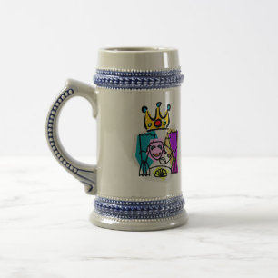 Caneca De Cerveja Rei do drama com o rei do drama em letras do