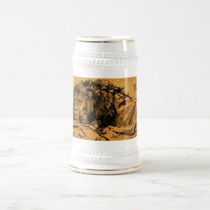 Caneca De Cerveja Rembrandt Sketch Mug