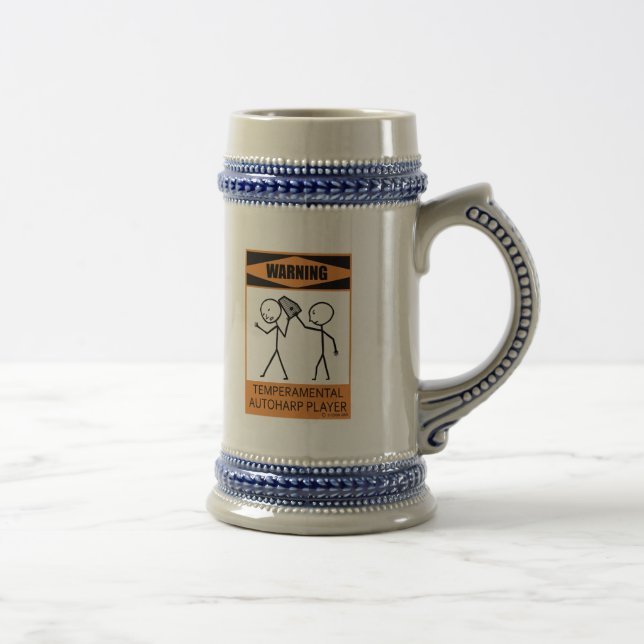 Caneca De Cerveja Reprodutor de Autoharp Temperado (Direita)
