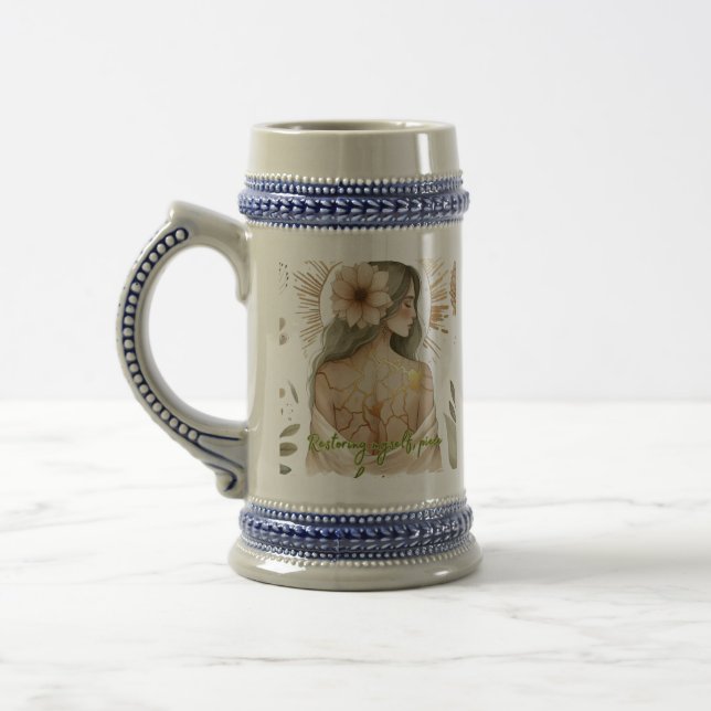 Caneca De Cerveja Restoring Myself with Love – Kintsugi Art (Esquerda)