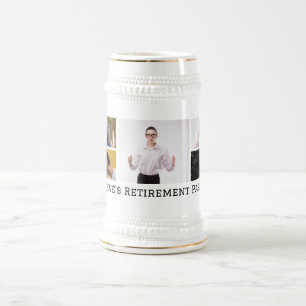 Caneca De Cerveja Retirada Personalizada de Cinco Fotografias Person