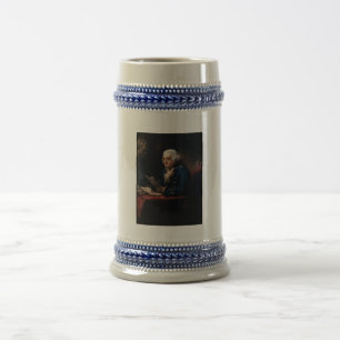 Caneca De Cerveja Retrato do polegar, Benjamin Franklin fundador do 