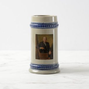 Caneca De Cerveja Retrato do Presidente Dwight Eisenhower na Casa Br