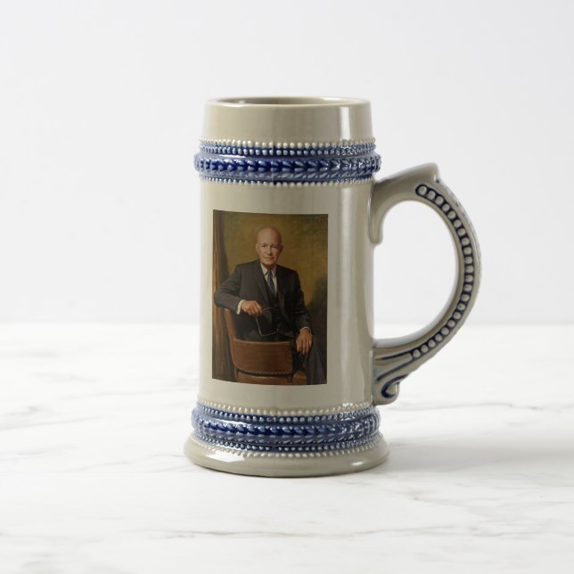 Caneca De Cerveja Retrato presidencial oficial de Dwight D (Direita)