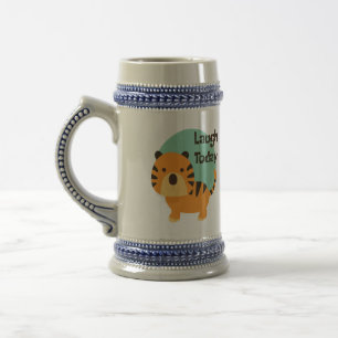 Caneca De Cerveja Ria hoje Kawaii, doce tigre laranja