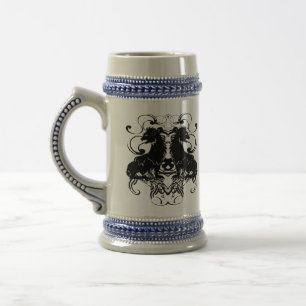 Caneca De Cerveja Rielaboração de Leões Vintage com Sujeiras