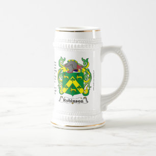 Caneca De Cerveja Robinson, a origem, o significado e a crista sobre
