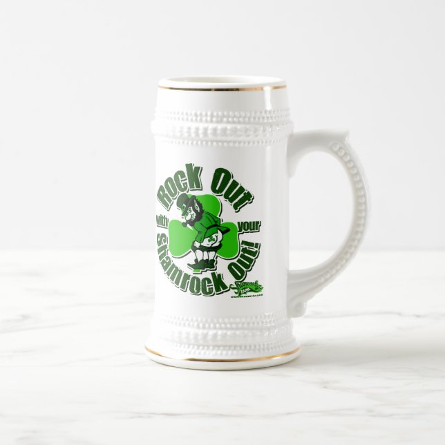 Caneca De Cerveja Rocha para fora com seu trevo para fora! (Direita)