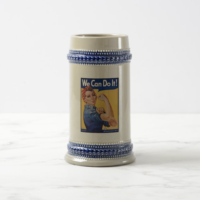 Caneca De Cerveja Rosie the Riveter: Forte Empoderamento feminino (Centro)