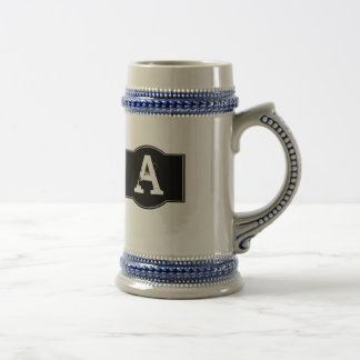 Caneca De Cerveja Rótulo Preto Monograma