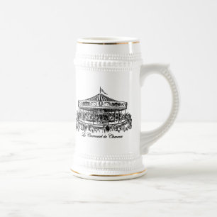 Caneca De Cerveja Roupa e presentes de cavalos carrossel franceses