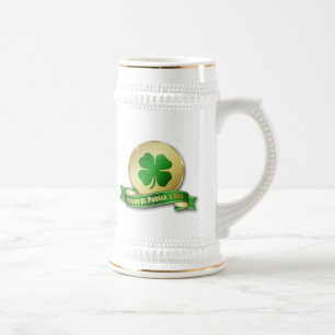 Caneca De Cerveja Rua, Coin Shamrock do Dia de Patrick