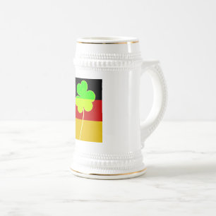 Caneca De Cerveja Rua De Vestuário Do Bandeira Alemão Irlandês Shamr