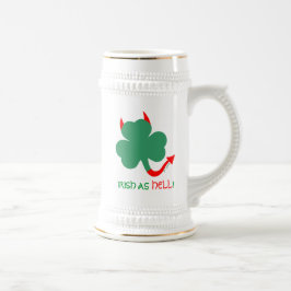 Caneca De Cerveja Rua Irlandesa Como Inferno. Paddys Engraçada Novel