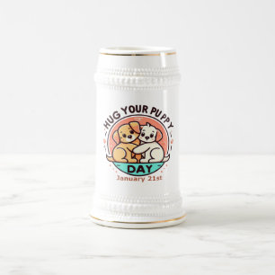 Caneca De Cerveja Rua Jan 210 - Abraçar seu dia de puppy
