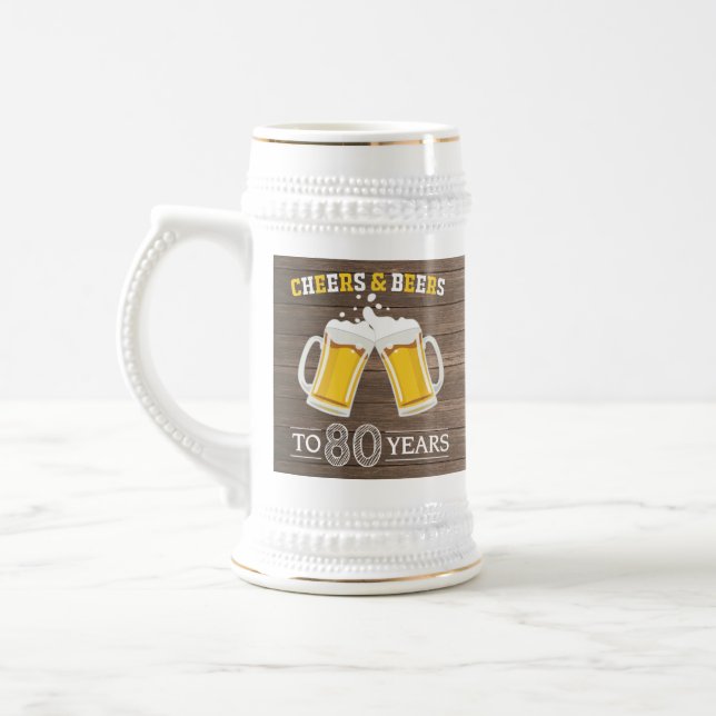 Caneca De Cerveja Rústicos Saúde e Cervejas a 80 anos (Esquerda)
