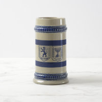Santa Nação Israel Flag Glass Mug