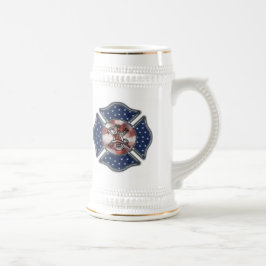 Caneca De Cerveja Sapador-bombeiro patriótico