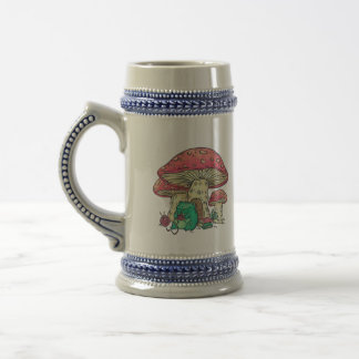 Caneca De Cerveja Sapo Cottage Core Knitting em Cogumelo, Sapo