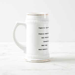 Caneca De Cerveja Saudação Mundial do Visual Basic Hello