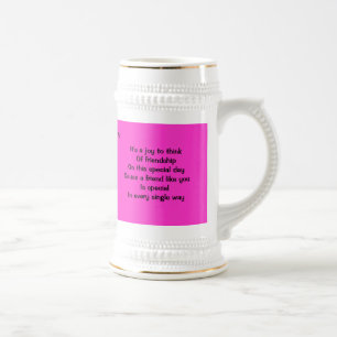 Caneca De Cerveja Saudações de amizade a dias de os namorados