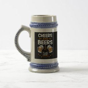 Caneca De Cerveja Saudações e Cervejas pelos Meus 50 Anos