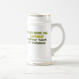 Caneca De Cerveja Se a vida o dá os limões agridem