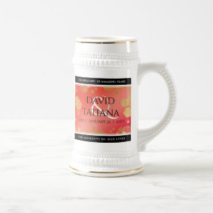 Caneca De Cerveja Segundo Elegante 29º aniversário de casamento da G