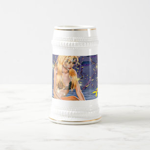 Caneca De Cerveja Sereia Dourada