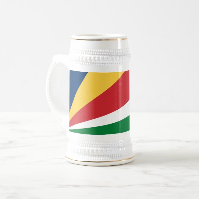 Caneca De Cerveja Seychelles Flag (Frente Esquerda)