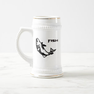 Caneca De Cerveja Silhueta de peixe salgado