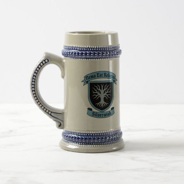Caneca De Cerveja Silver Wish Crest e motto Mug (Esquerda)