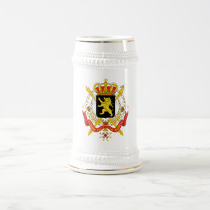 Caneca De Cerveja Símbolo oficial da heráldica da brasão de Bélg