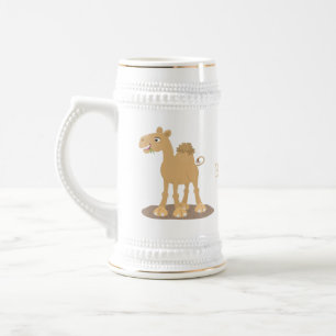 Caneca De Cerveja Simples ilustração de desenho animado de camelo 